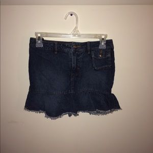 Blu dark wash jean skort